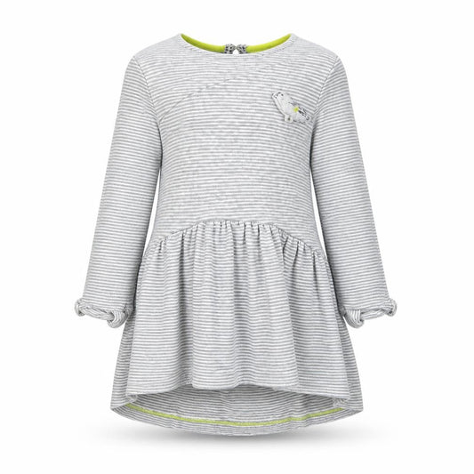 Mini Club Girls Grey Striped  T-Shirt Dress  Size 18-24 Months