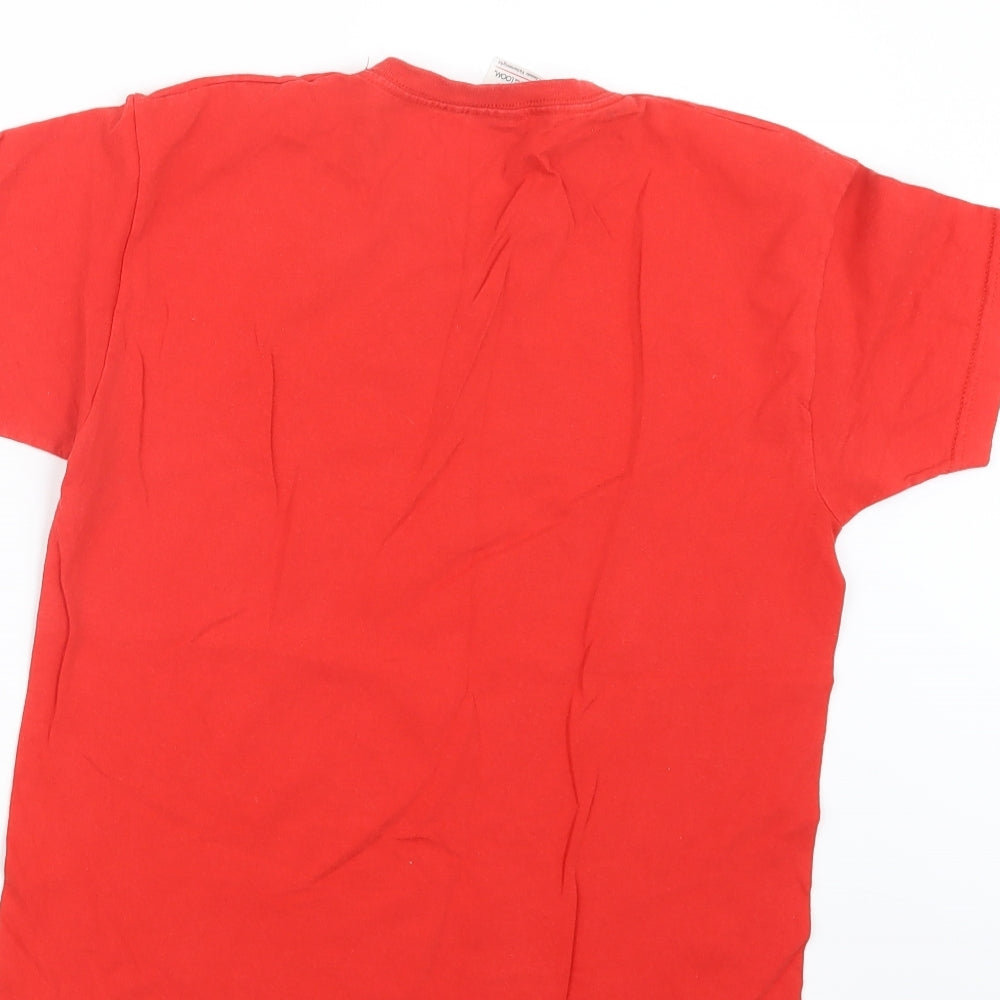 Fruit of the Loom Boys Red   Basic T-Shirt Size 10 Years