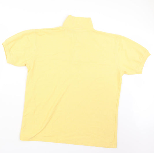 Casual Club Mens Yellow    Polo Size L