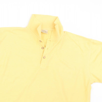 Casual Club Mens Yellow    Polo Size L