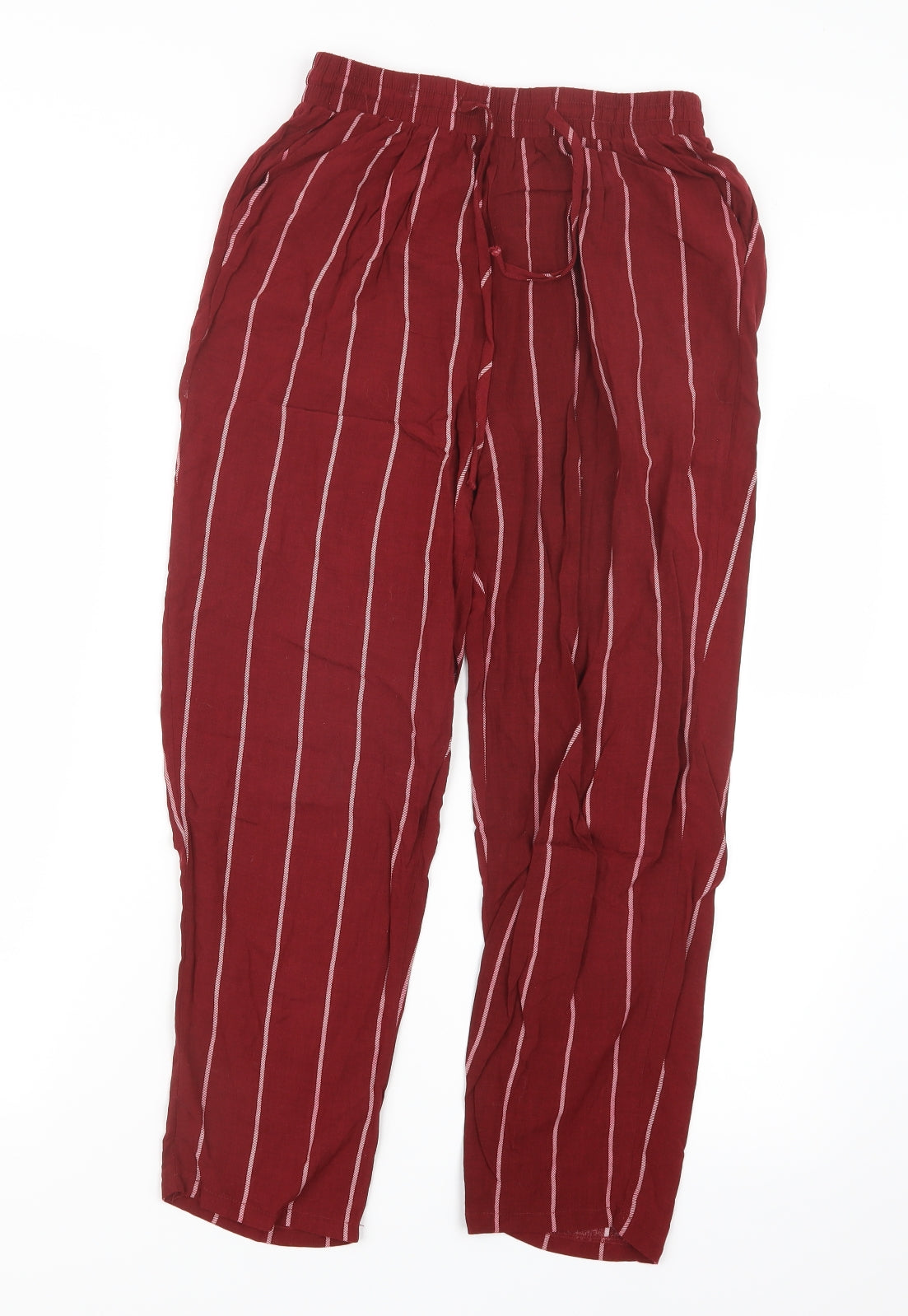 Womens UK Size 8 PRETTYLITTLETHING Regular Fit  Red Trousers
