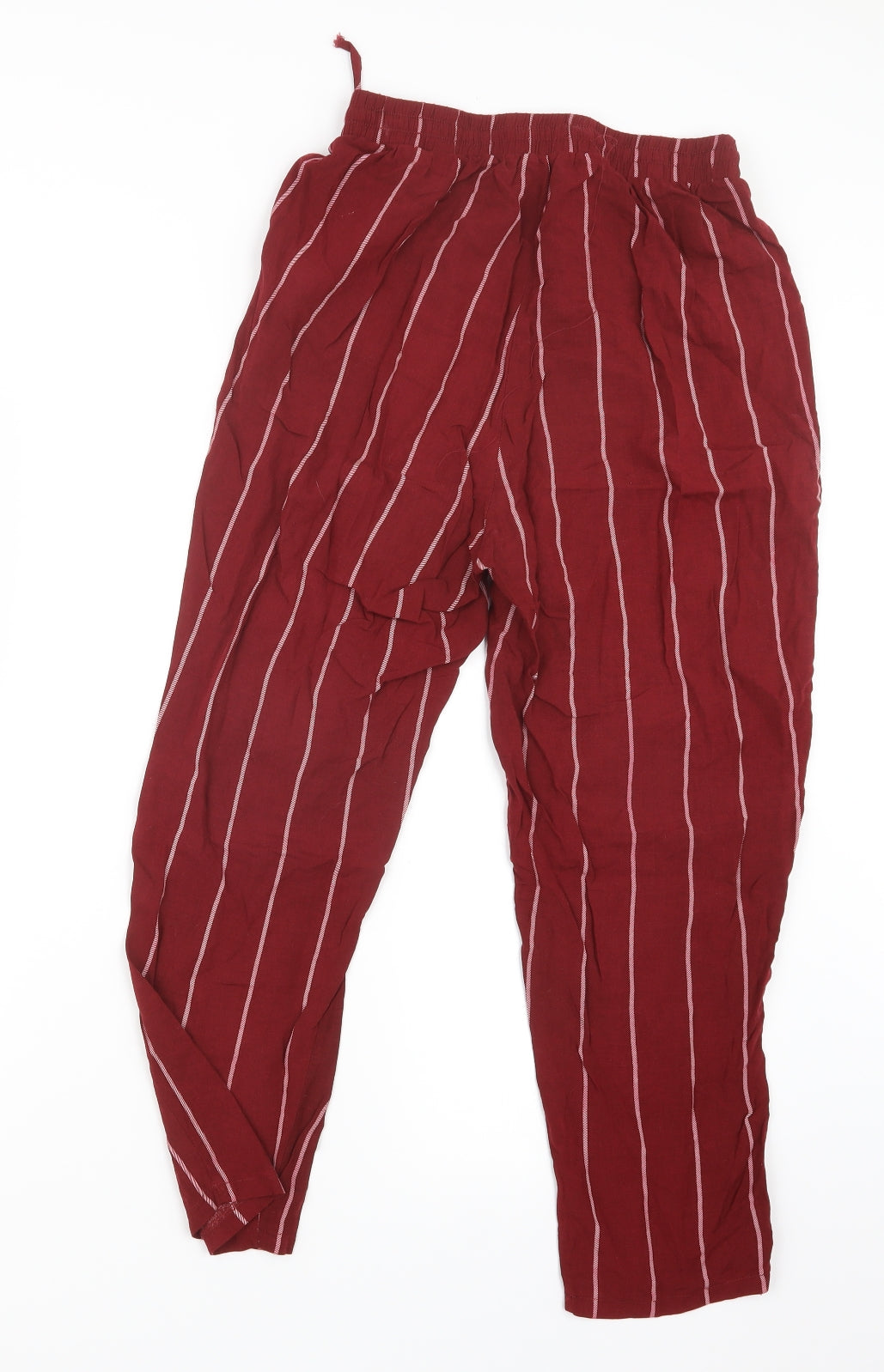 Womens UK Size 8 PRETTYLITTLETHING Regular Fit  Red Trousers