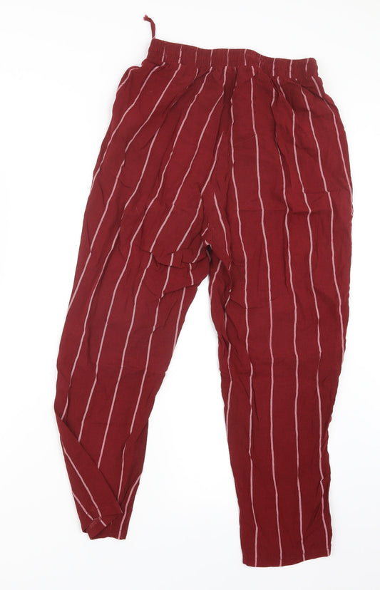 Womens UK Size 8 PRETTYLITTLETHING Regular Fit  Red Trousers