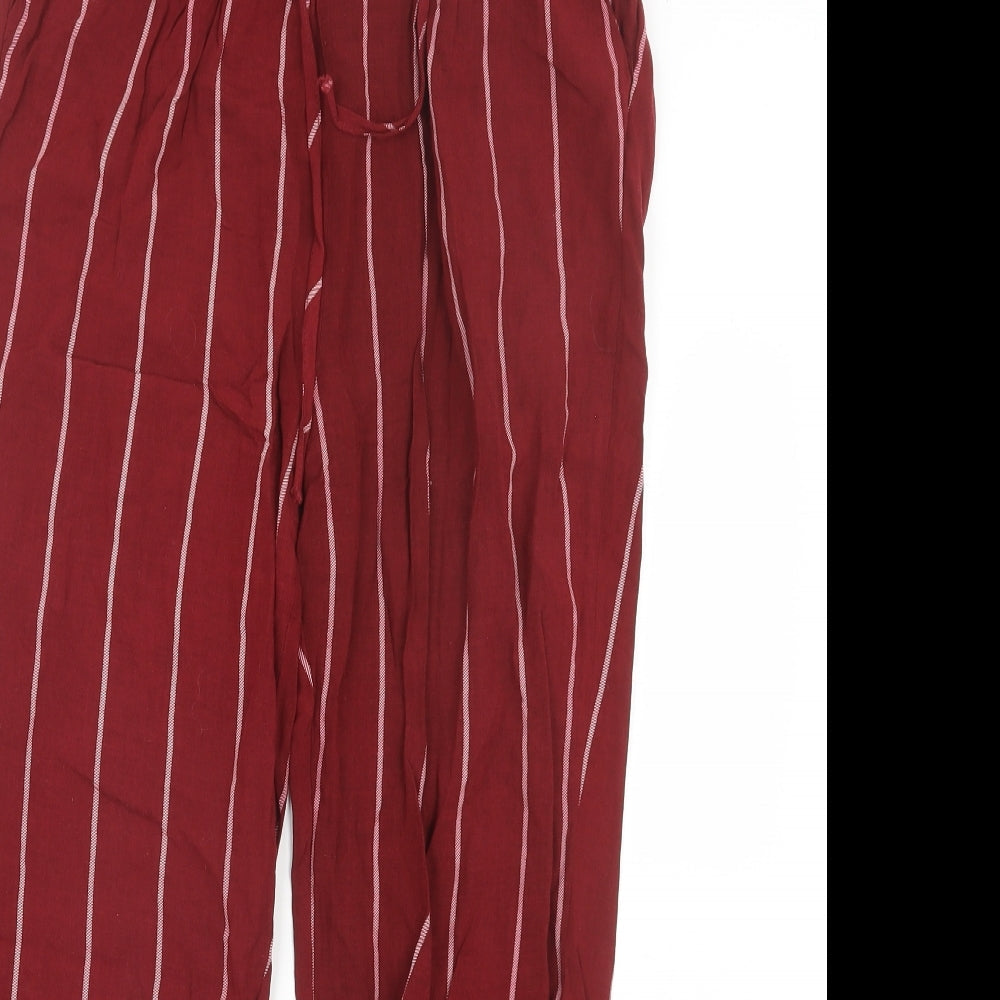 Womens UK Size 8 PRETTYLITTLETHING Regular Fit  Red Trousers