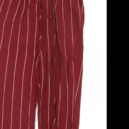 Womens UK Size 8 PRETTYLITTLETHING Regular Fit  Red Trousers