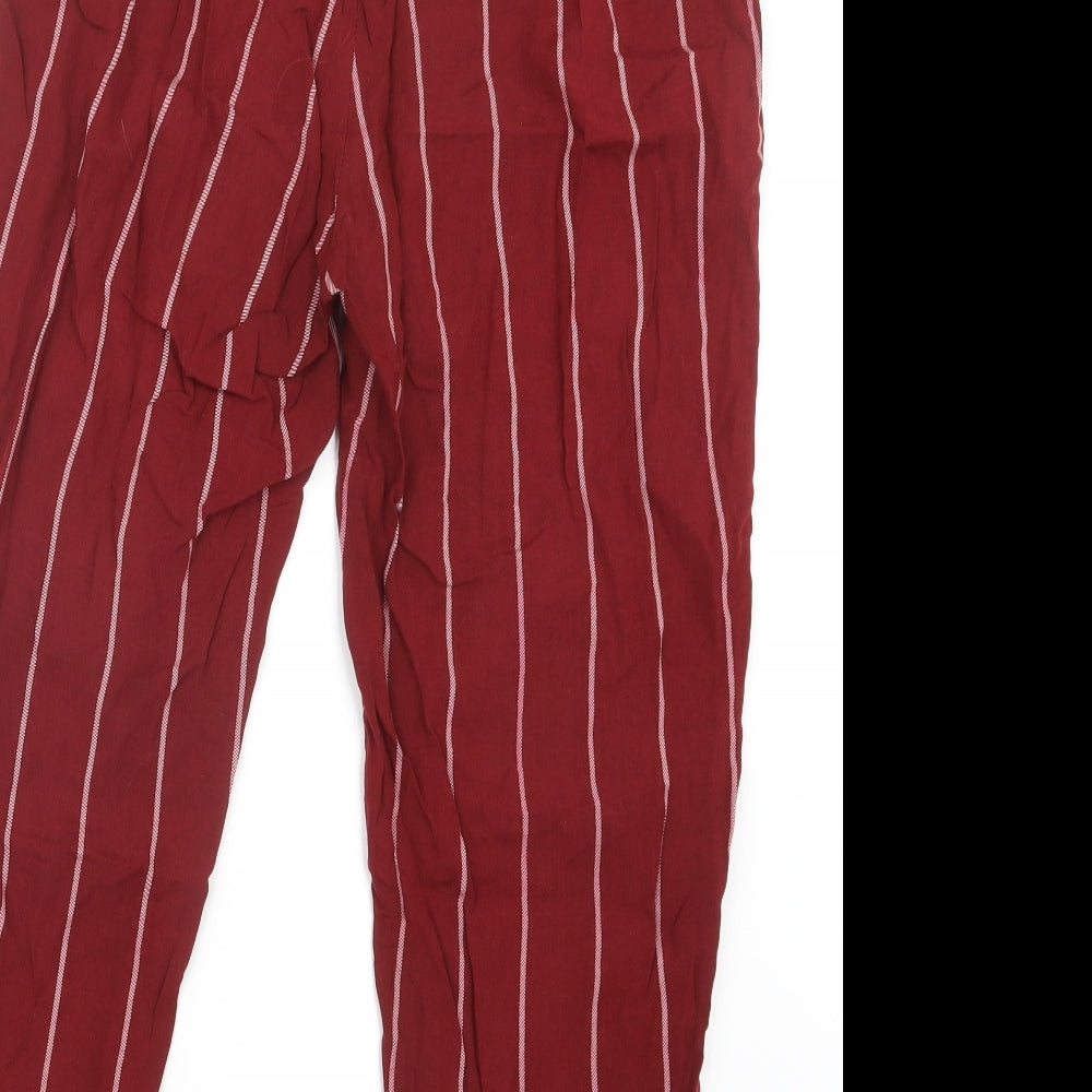 Womens UK Size 8 PRETTYLITTLETHING Regular Fit  Red Trousers