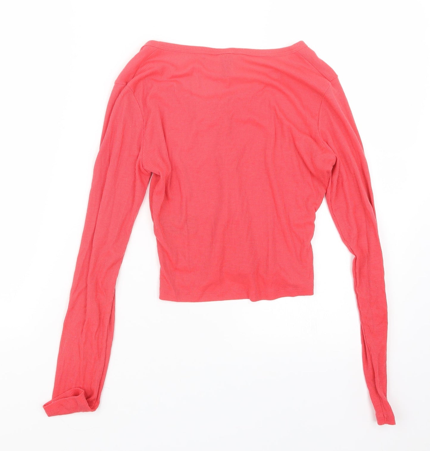 Womens UK Size S Divided by H&M Pink Basic Button-Up