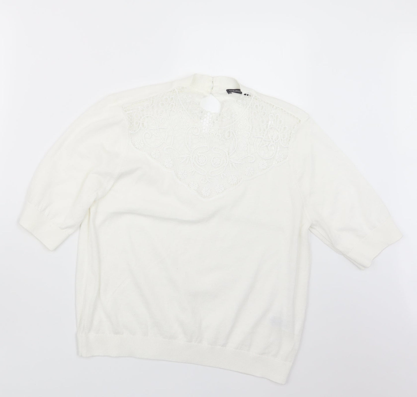 Womens UK Size 14 Marks and Spencer White Pullover Jumper