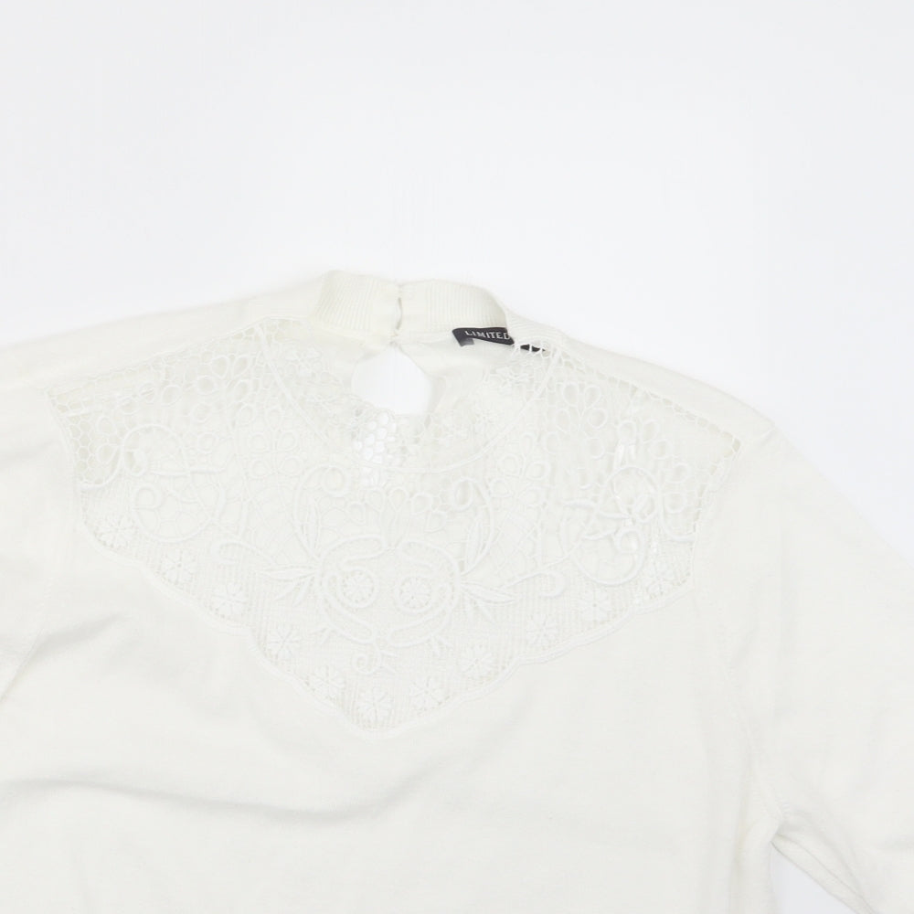 Womens UK Size 14 Marks and Spencer White Pullover Jumper