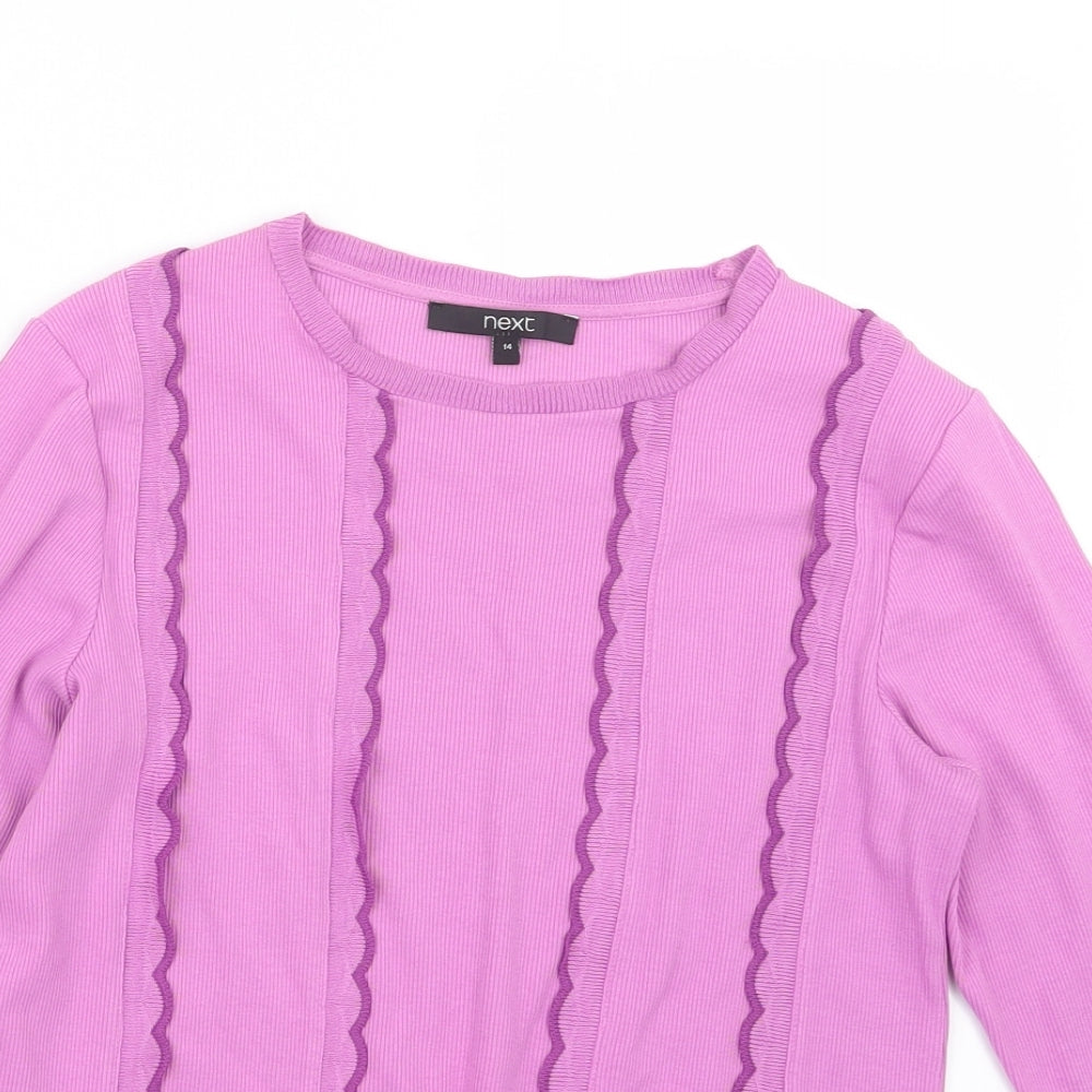 Womens UK Size 14 NEXT Purple Pullover Jumper