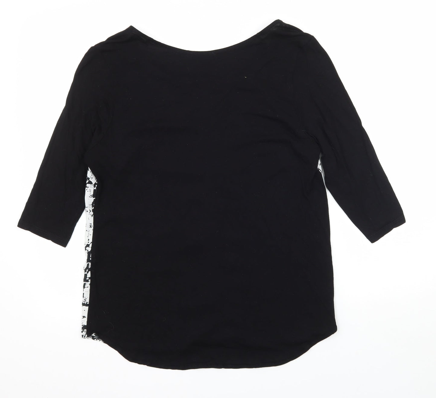 Papaya Womens Black Geometric Jersey Tunic Blouse Size 14