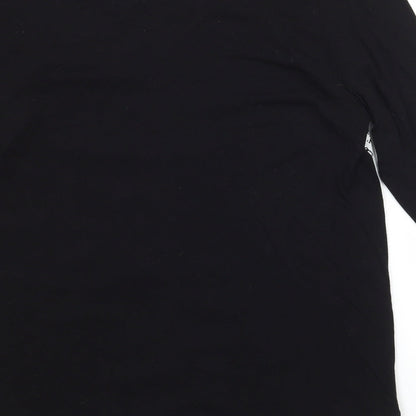 Papaya Womens Black Geometric Jersey Tunic Blouse Size 14