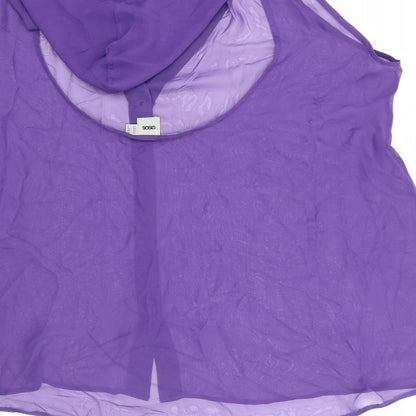 Womens UK Size 12 ASOS Purple Basic Blouse