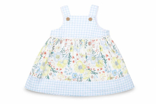 Nutmeg Girls  Floral  Pinafore/Dungaree Dress  Size 3-6 Months