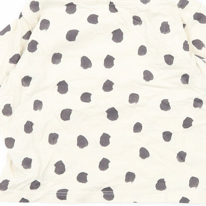 M&S Baby Beige Polka Dot Jersey Basic T-Shirt Size 3-6 Months