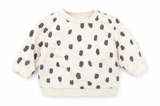 &S Baby Beige Polka Dot Jersey Pullover Jumper Size 3-6 Months
