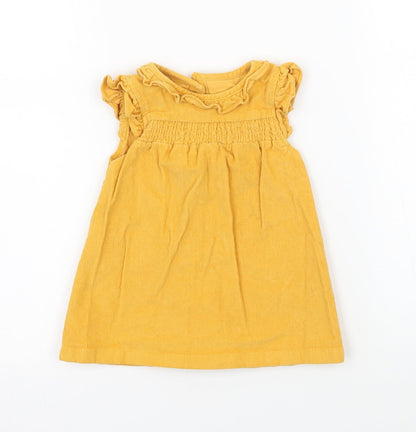 TU Girls Yellow  Corduroy A-Line  Size 3-6 Months