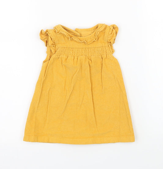TU Girls Yellow  Corduroy A-Line  Size 3-6 Months