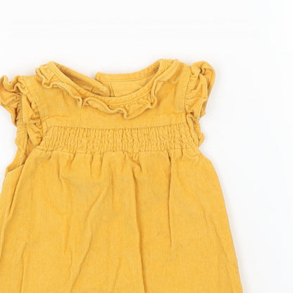 TU Girls Yellow  Corduroy A-Line  Size 3-6 Months