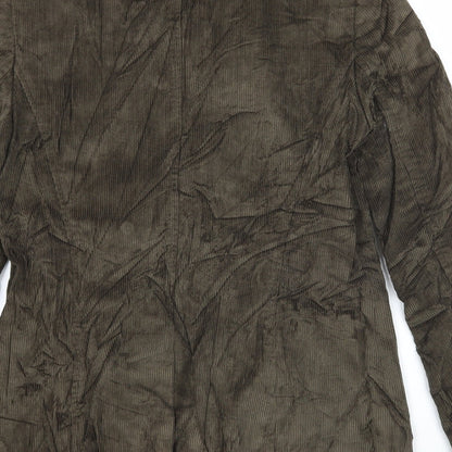 Per Una Womens Brown  Corduroy Jacket Coatigan Size 8