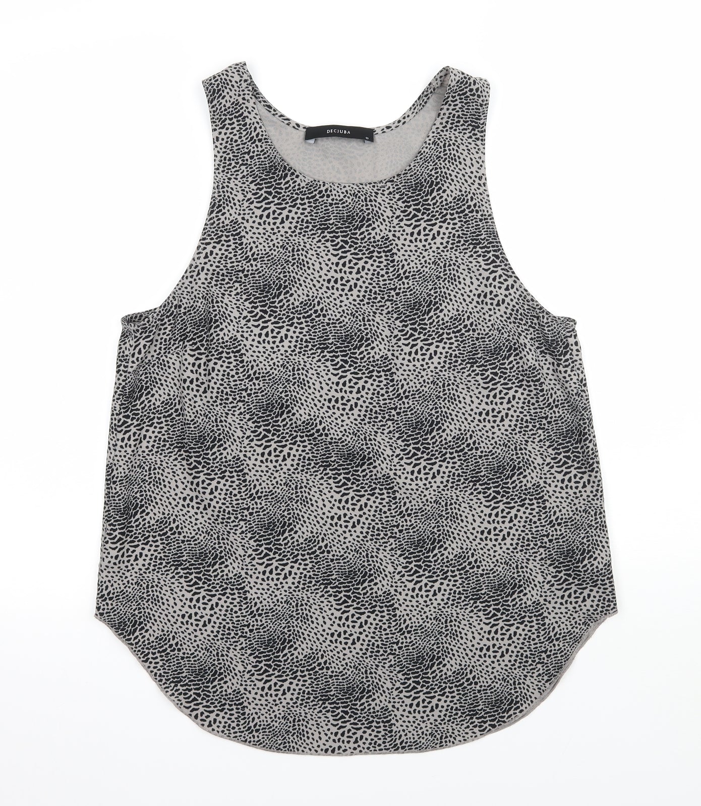 Womens UK Size 10 Decjuba Grey Basic Tank