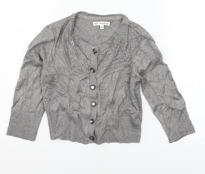 Marks and Spencer Girls Grey  Knit Cardigan Jumper Size 11-12 Years