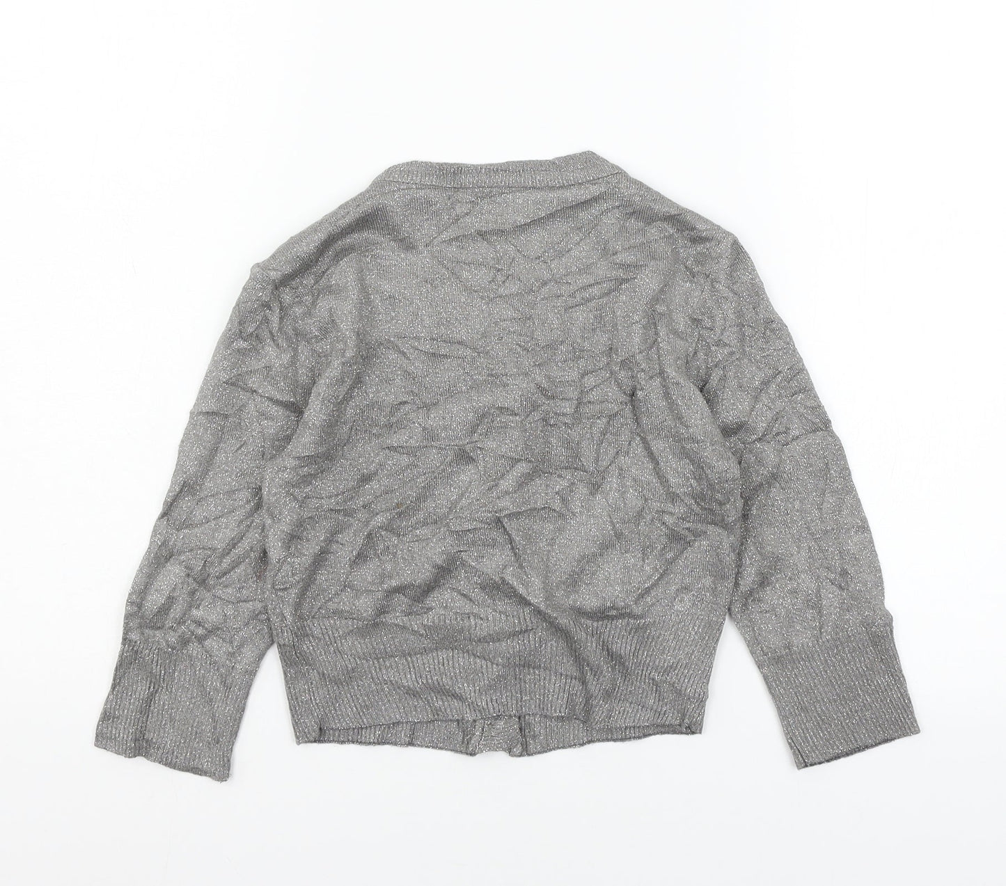 Marks and Spencer Girls Grey  Knit Cardigan Jumper Size 11-12 Years