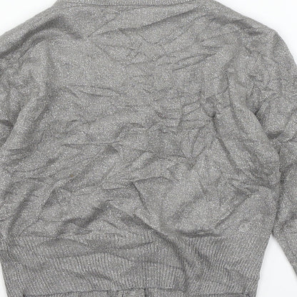 Marks and Spencer Girls Grey  Knit Cardigan Jumper Size 11-12 Years