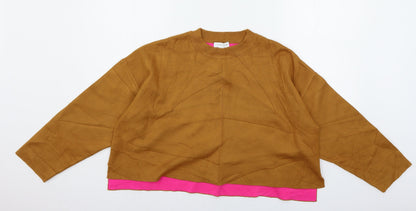 Womens UK Size S Topshop Brown Pullover Jumper