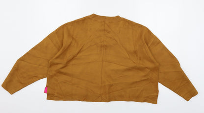 Womens UK Size S Topshop Brown Pullover Jumper