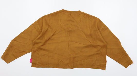 Womens UK Size S Topshop Brown Pullover Jumper