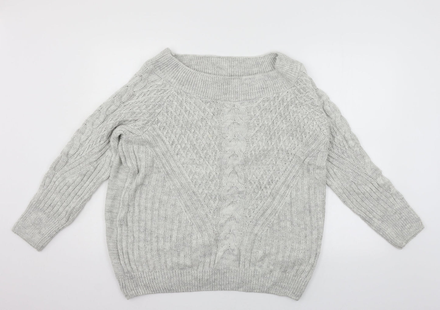 Womens UK Size L Papaya Grey Pullover Jumper