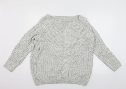 Womens UK Size L Papaya Grey Pullover Jumper