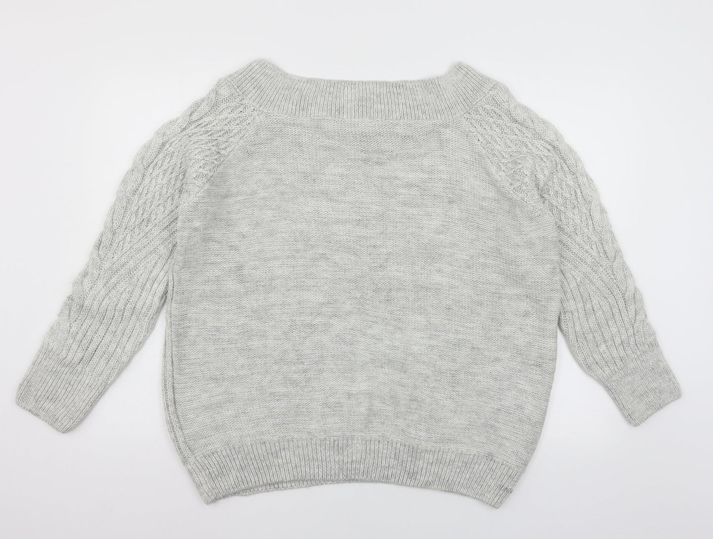 Womens UK Size L Papaya Grey Pullover Jumper