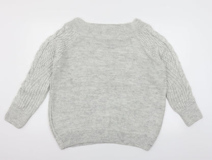 Womens UK Size L Papaya Grey Pullover Jumper