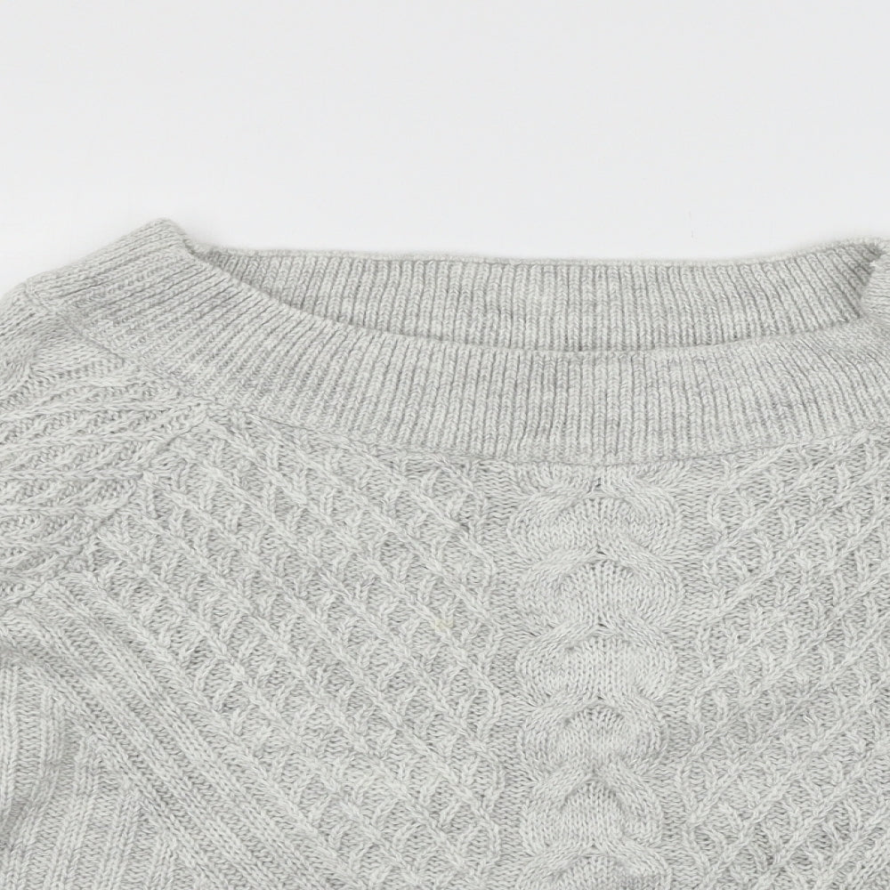 Womens UK Size L Papaya Grey Pullover Jumper