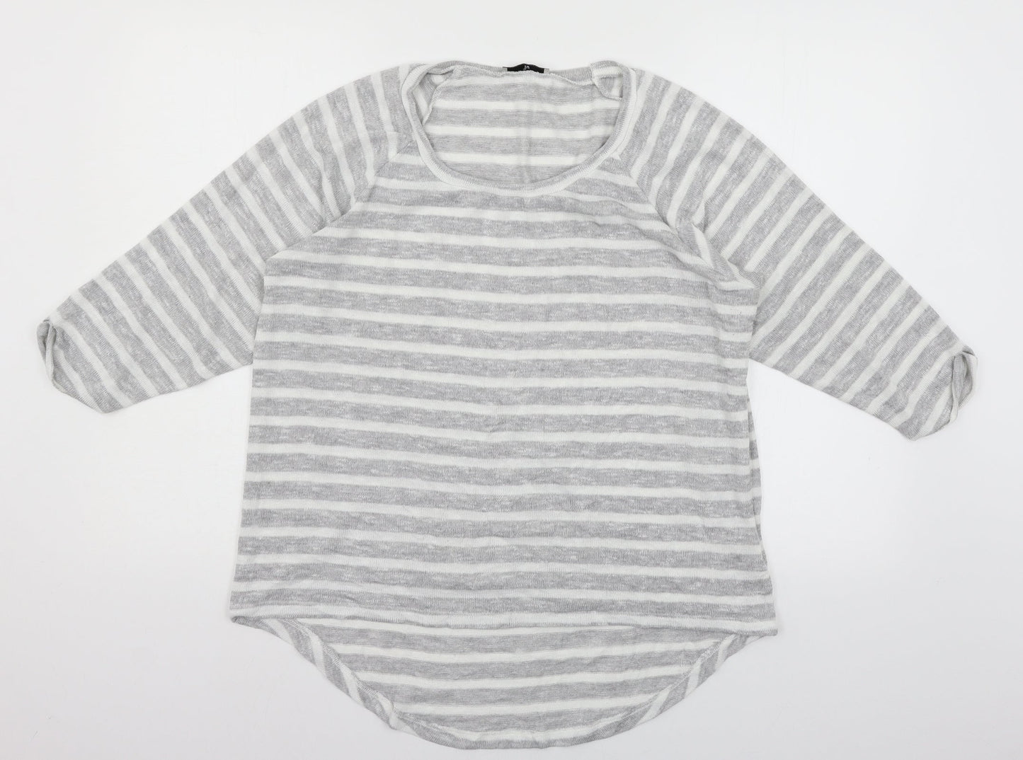 TU Womens Grey  Knit Pullover Jumper Size 14