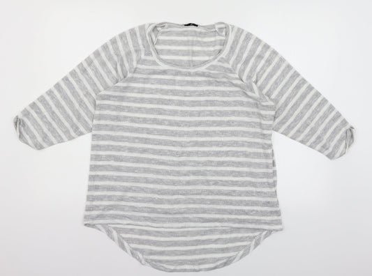 TU Womens Grey  Knit Pullover Jumper Size 14