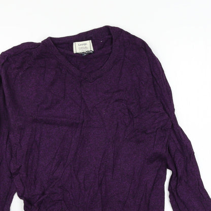 George Mens Purple  Knit Pullover Jumper Size S