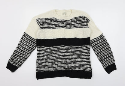 Womens UK Size S Papaya Black Pullover Jumper