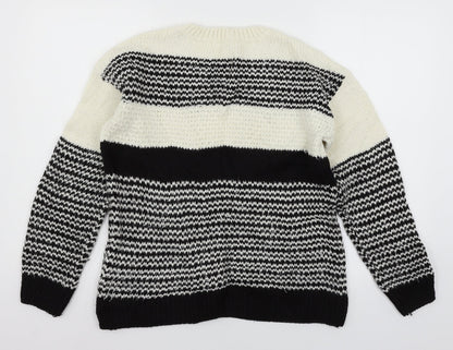 Womens UK Size S Papaya Black Pullover Jumper