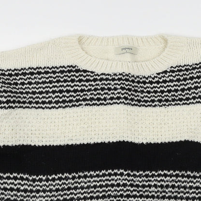 Womens UK Size S Papaya Black Pullover Jumper