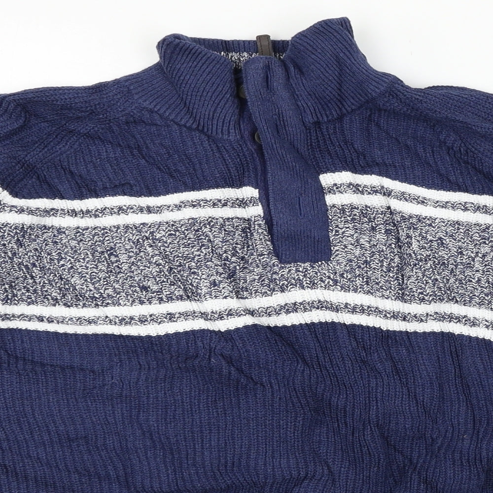 Marks and Spencer Mens Blue  Knit Pullover Jumper Size L