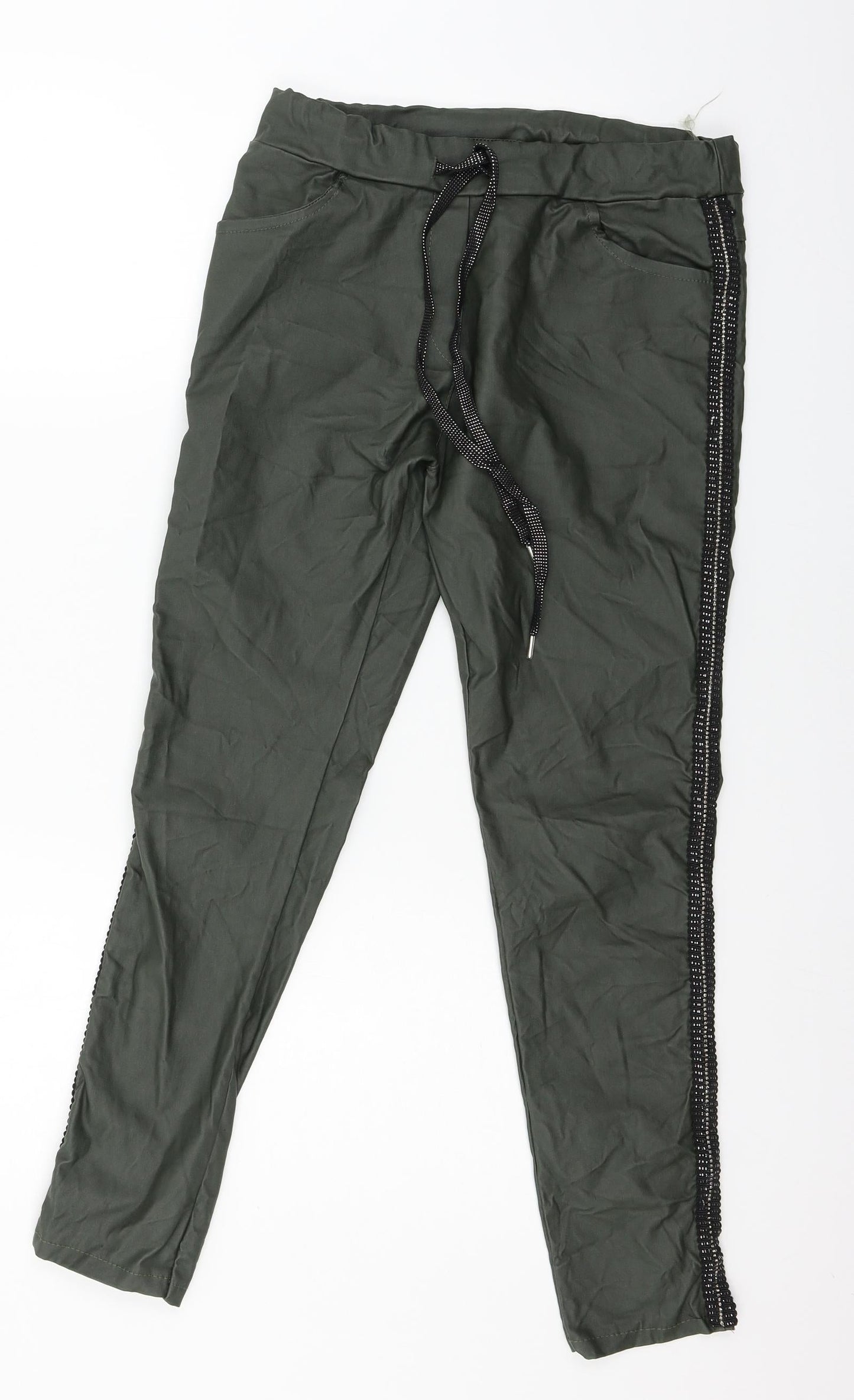 Womens UK Size 30 in Preworn Regular Fit  Green Trousers