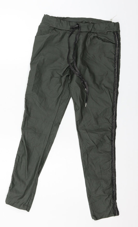 Womens UK Size 30 in Preworn Regular Fit  Green Trousers