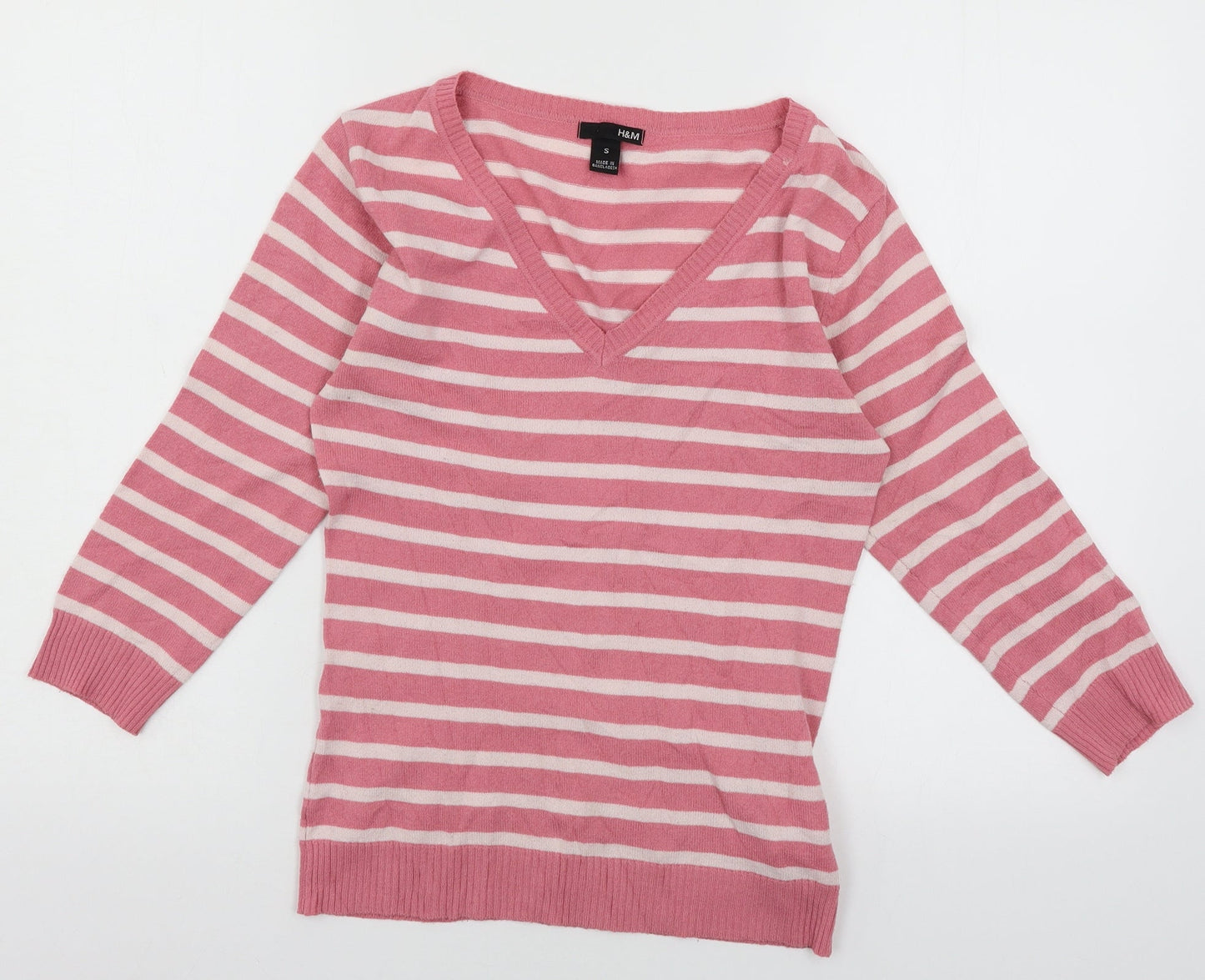 Womens UK Size S H&M Pink Pullover Jumper
