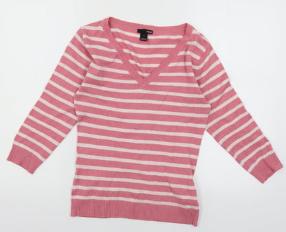 Womens UK Size S H&M Pink Pullover Jumper