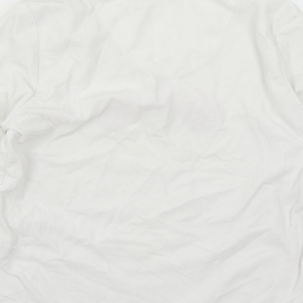 Secret Possesions Womens White Geometric Fleece Top Pyjama Top Size 8  - Cupcakes