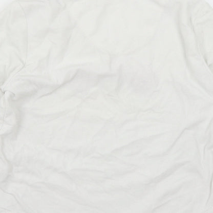 Secret Possesions Womens White Geometric Fleece Top Pyjama Top Size 8  - Cupcakes