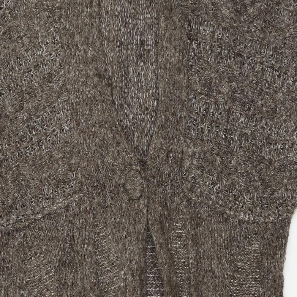 Apostrophe Womens Brown  Knit Cardigan Jumper One Size